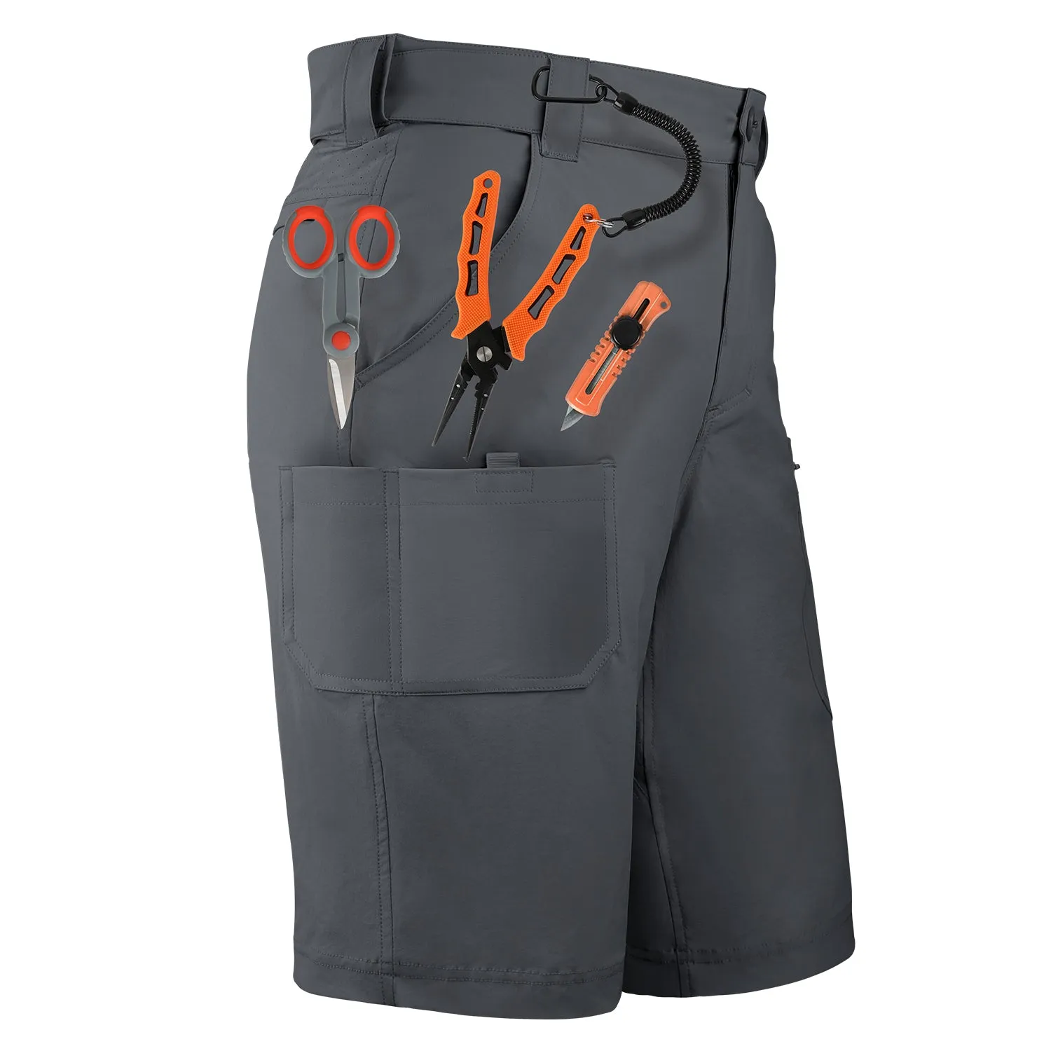 10.5” Shorts Quick Dry-Charcoal/Fly