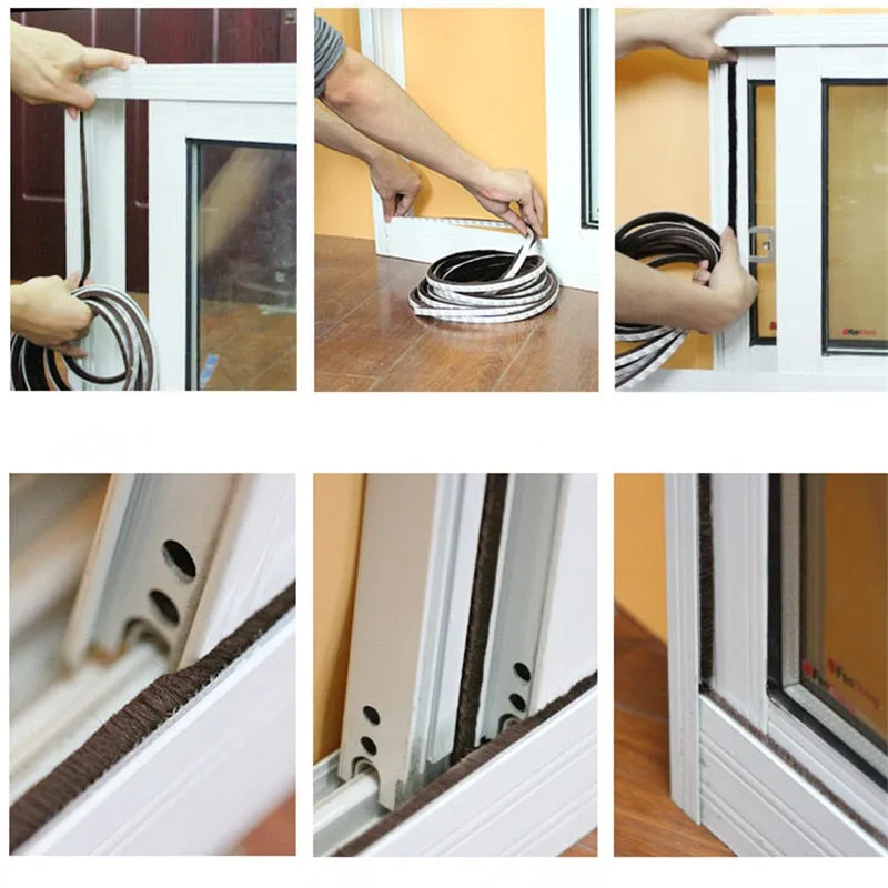 3/5Meters Adhesive strip doors and Windows sealing strip toilet window glass bathroom home warm wind door insulation pad