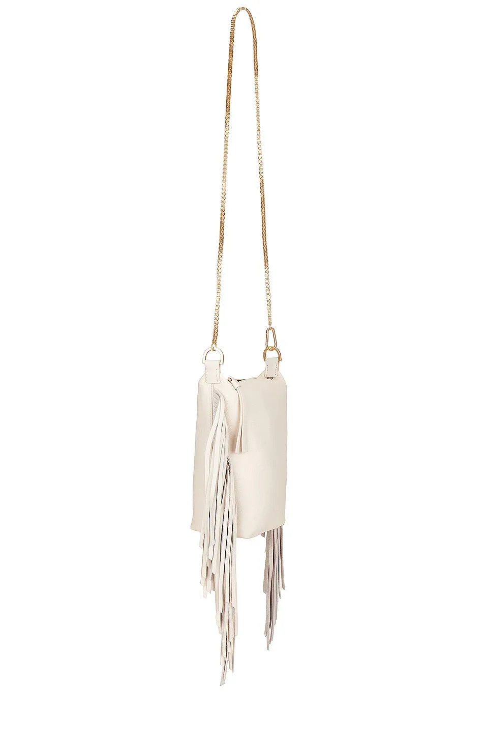 ALLSAINTS Evaline Fringe Crossbody, white