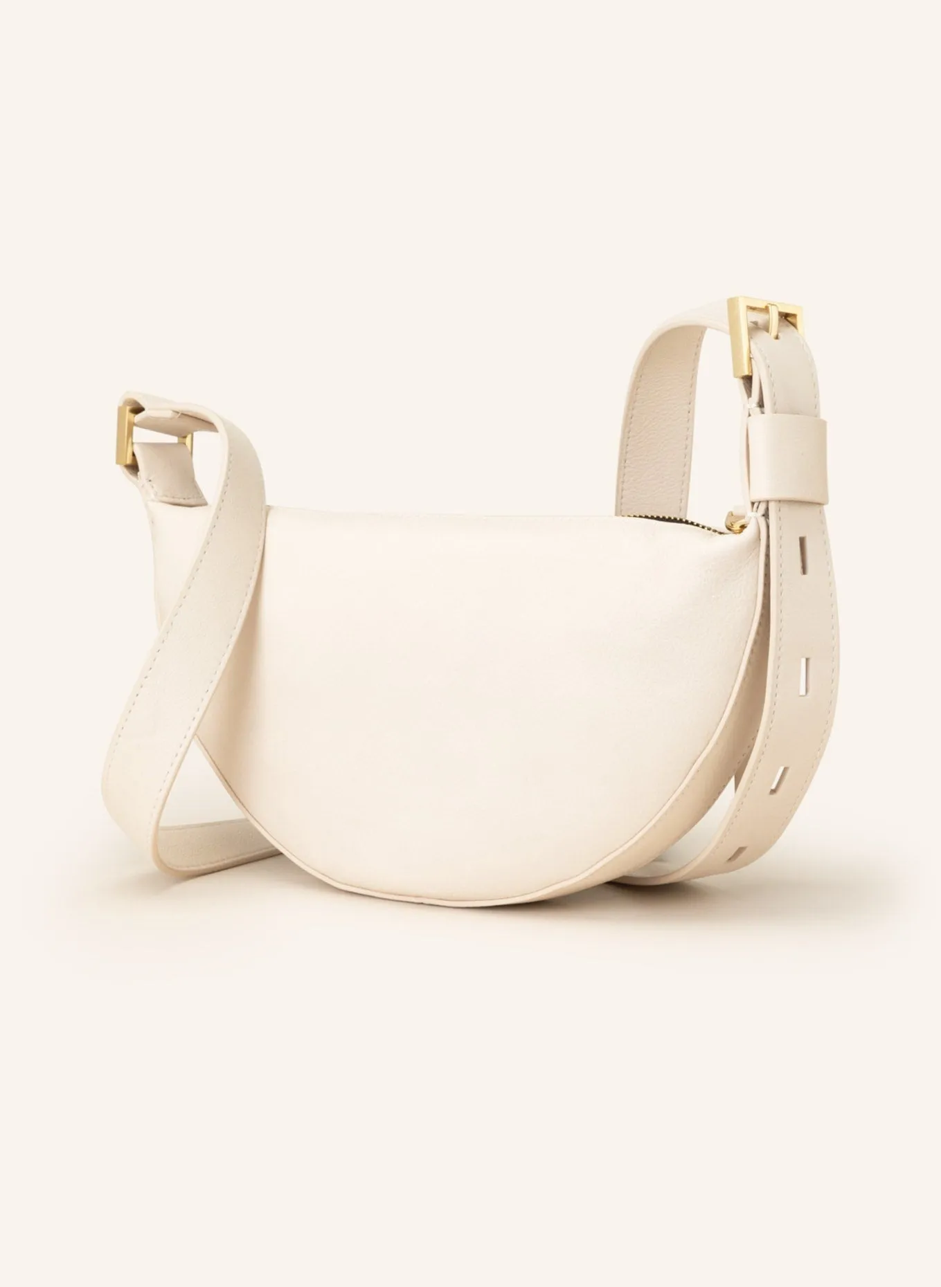 ALLSAINTS HALF MOON shoulder bag, ecru