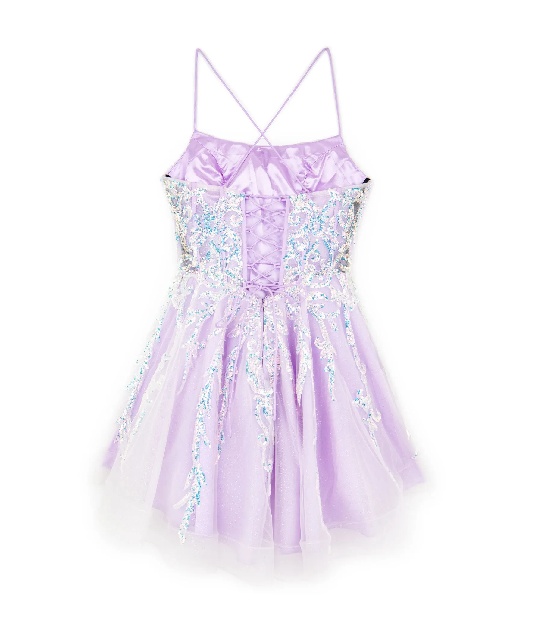 Alyce Women Opal Lilac Sparkly Sequin Party Dress