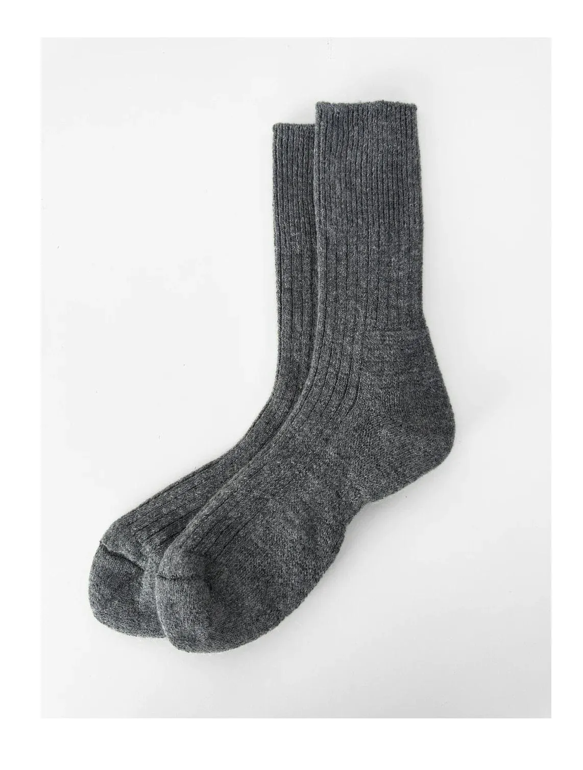 Angora Wool Thermal Socks - Beige