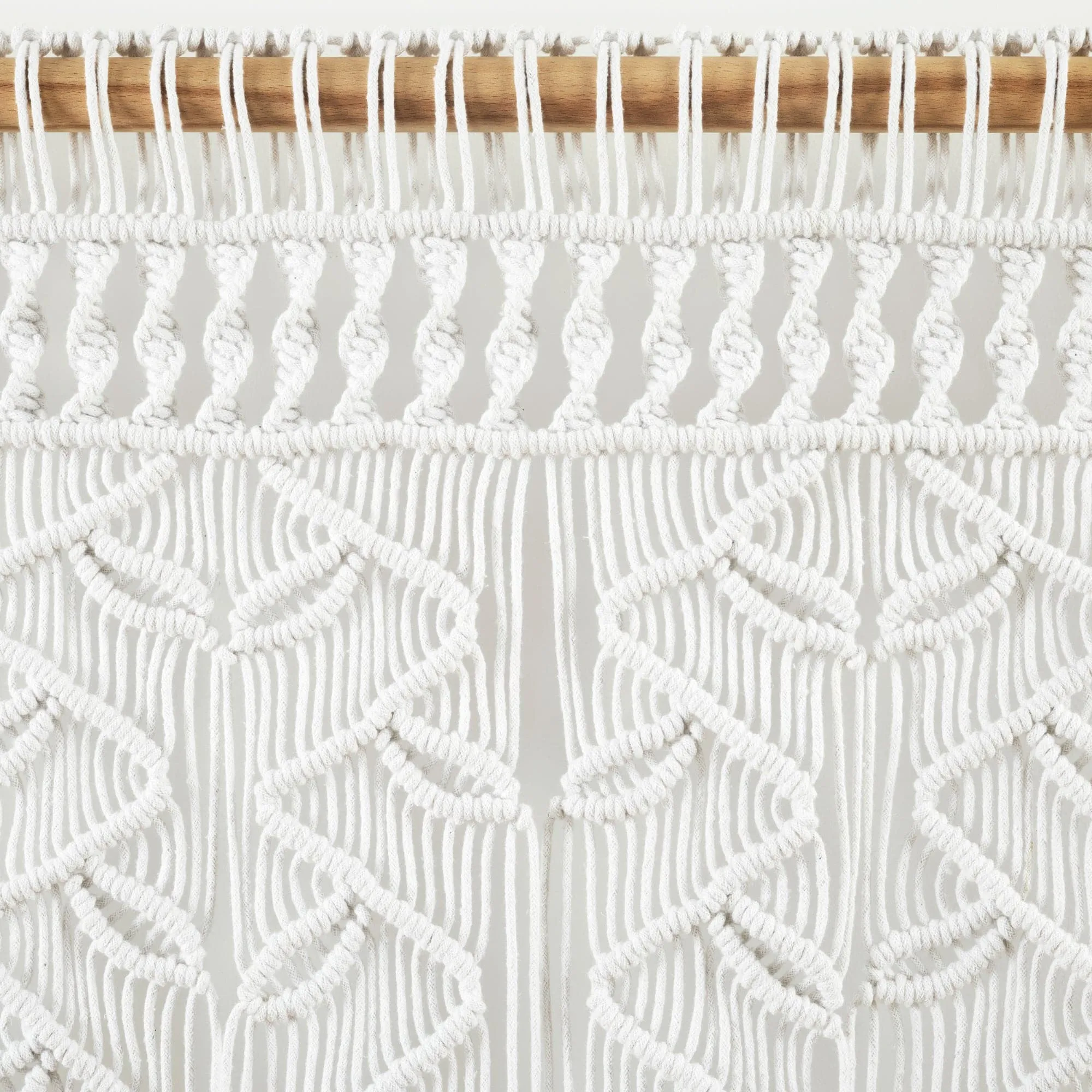 Boho Macrame Leaf Cotton Valance