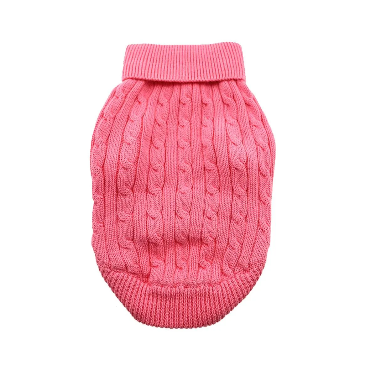 Combed Cotton Cable Knit Hypoallergenic Dog Sweaters