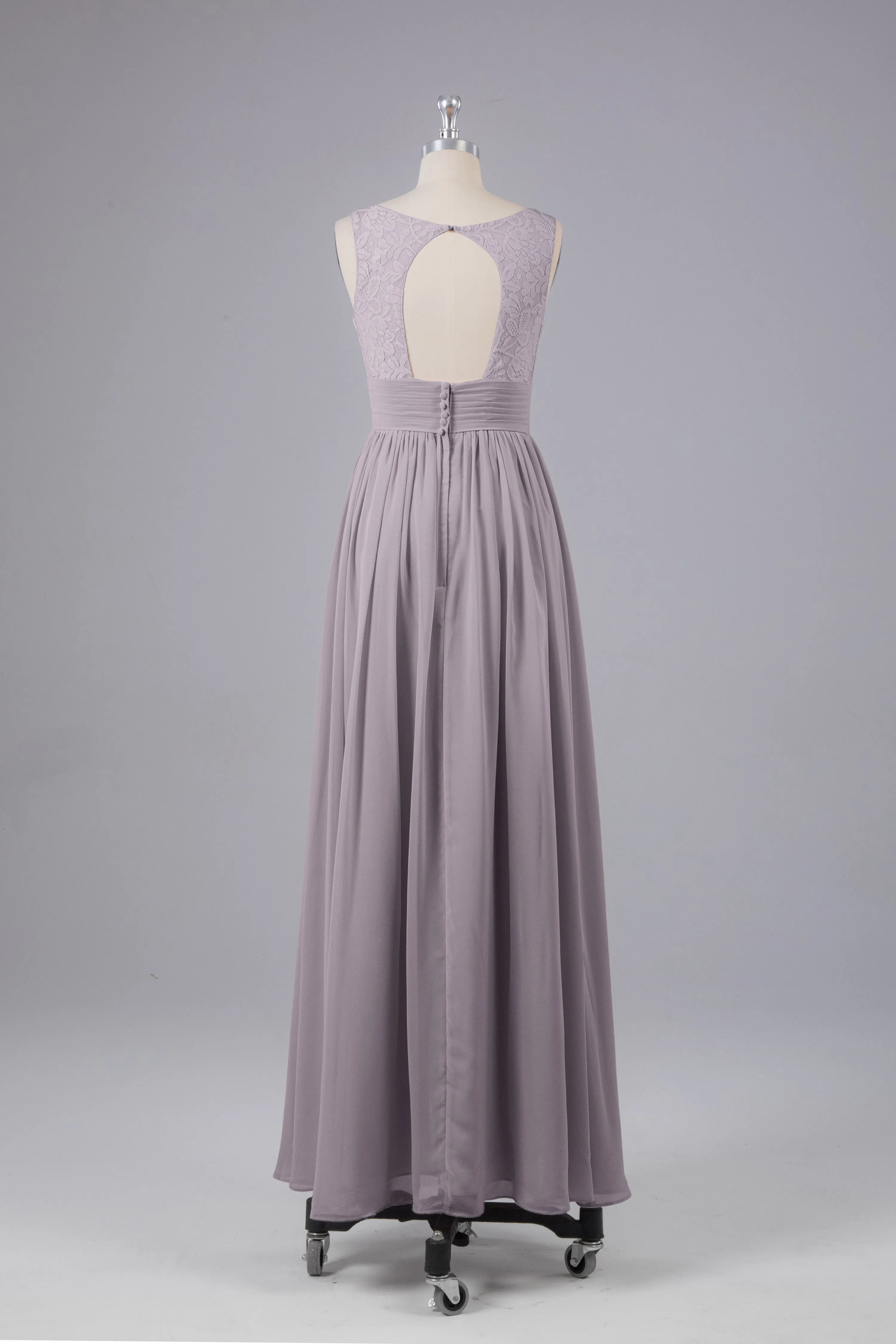 Elegant A-line V Neck Straps Chiffon Bridesmaid Dresses