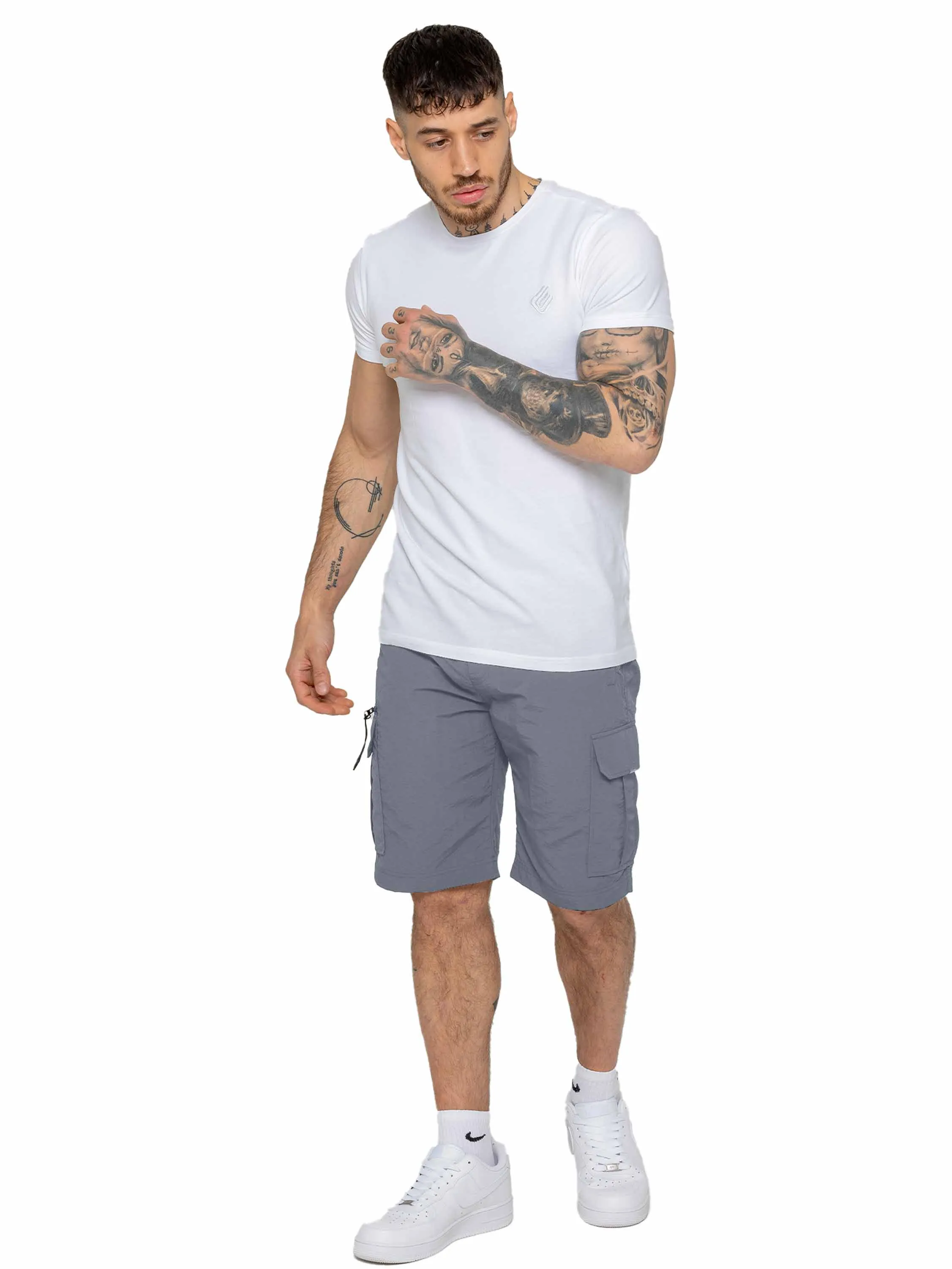 Enzo | Mens Poly Cargo Shorts