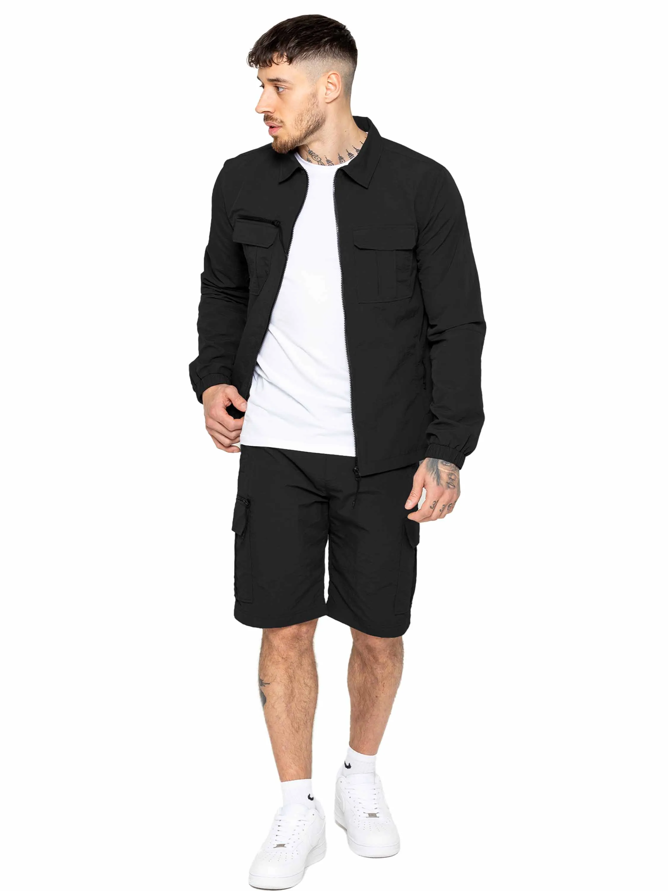 Enzo | Mens Poly Cargo Shorts