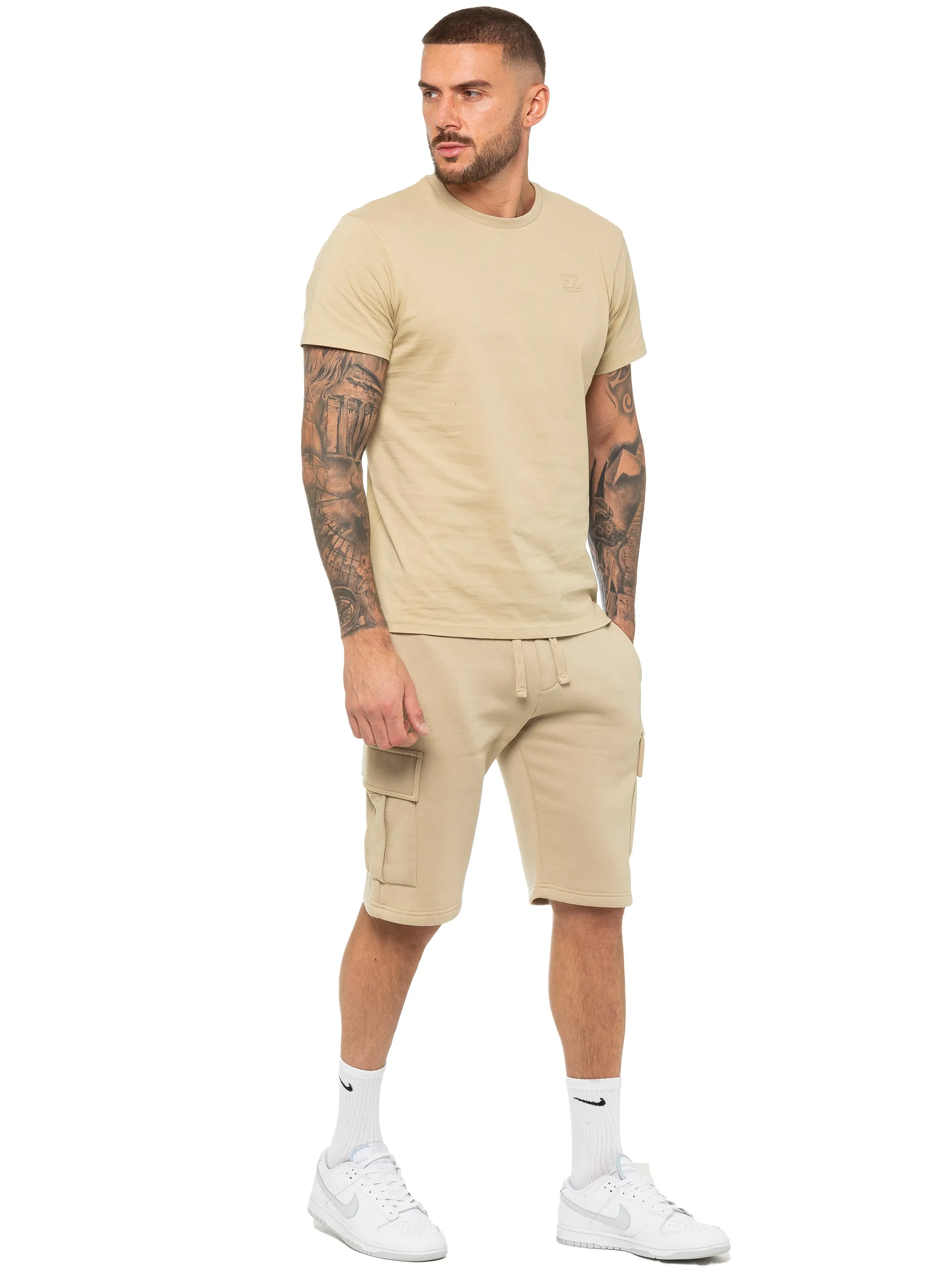 Enzo | Mens T-Shirt Tracksuit Set With Shorts