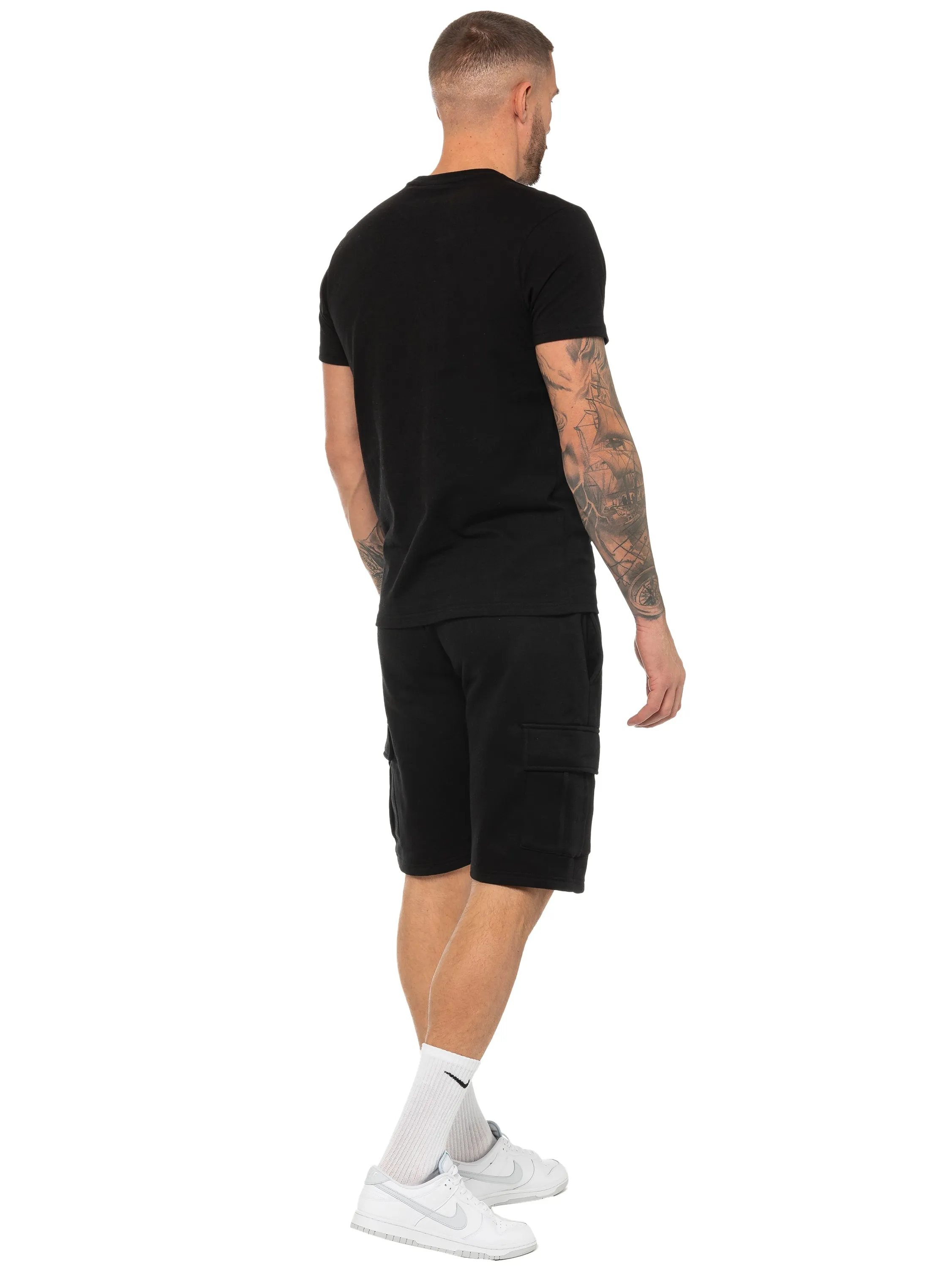 Enzo | Mens T-Shirt Tracksuit Set With Shorts