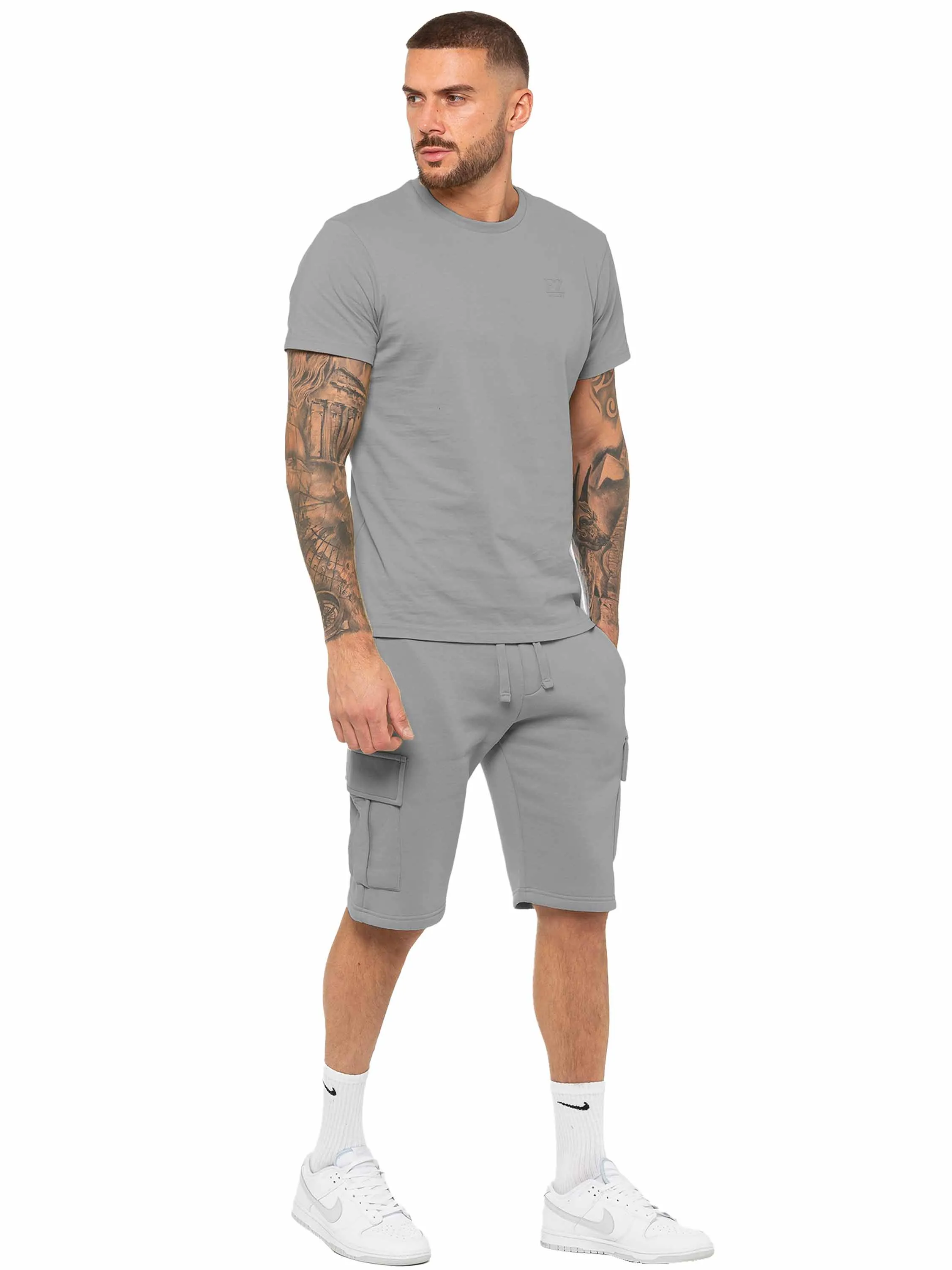 Enzo | Mens T-Shirt Tracksuit Set With Shorts