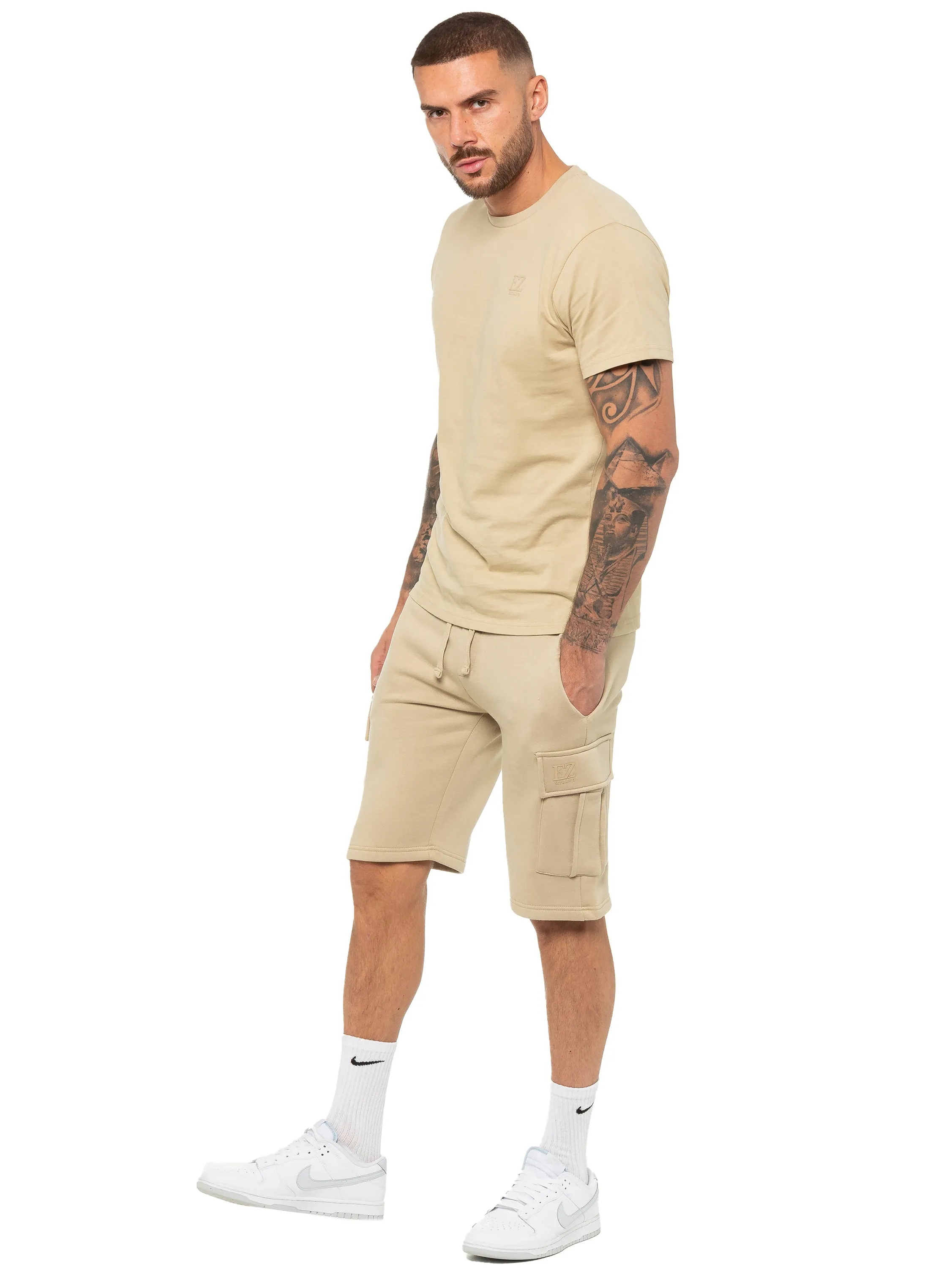 Enzo | Mens T-Shirt Tracksuit Set With Shorts