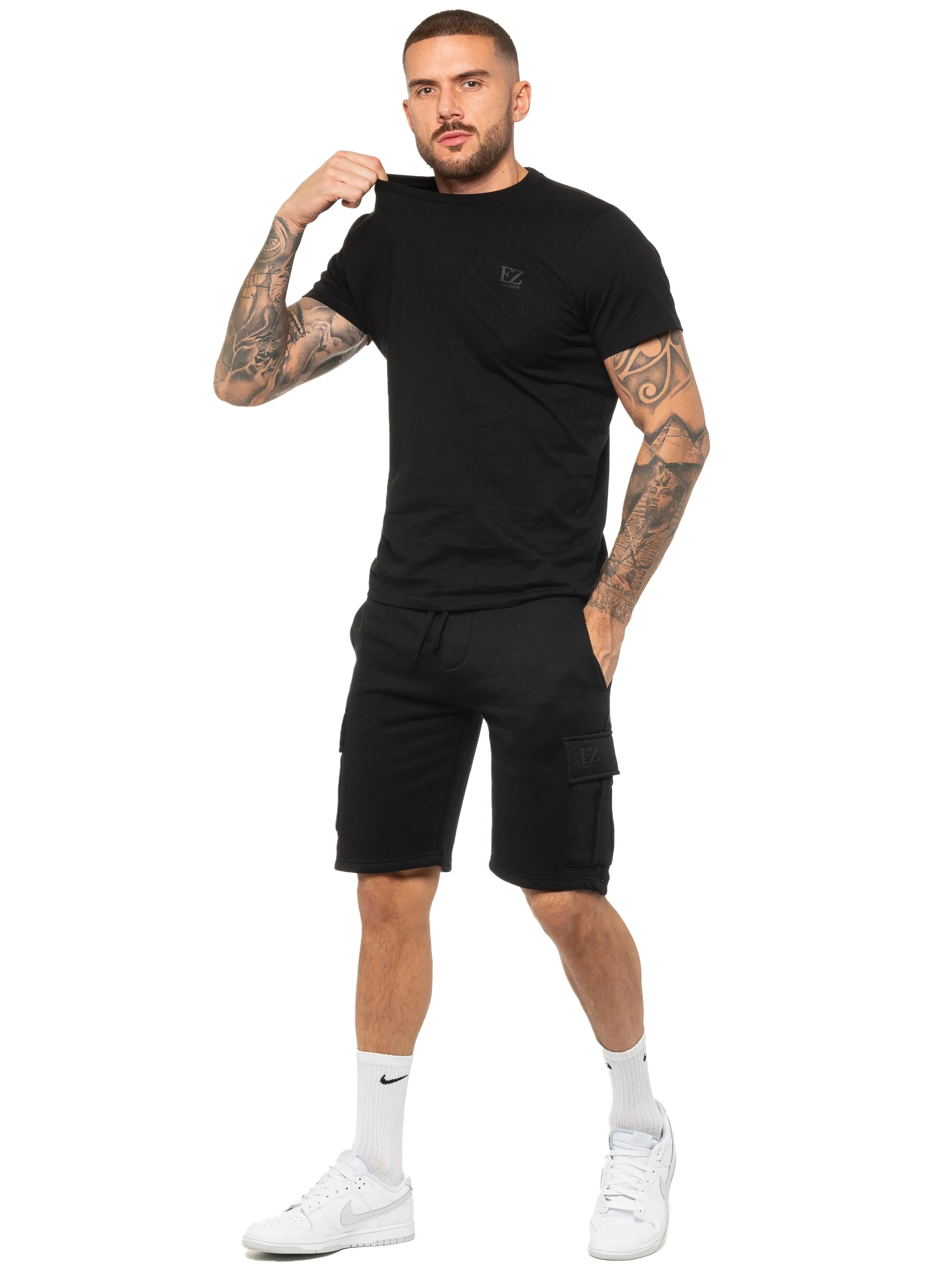 Enzo | Mens T-Shirt Tracksuit Set With Shorts