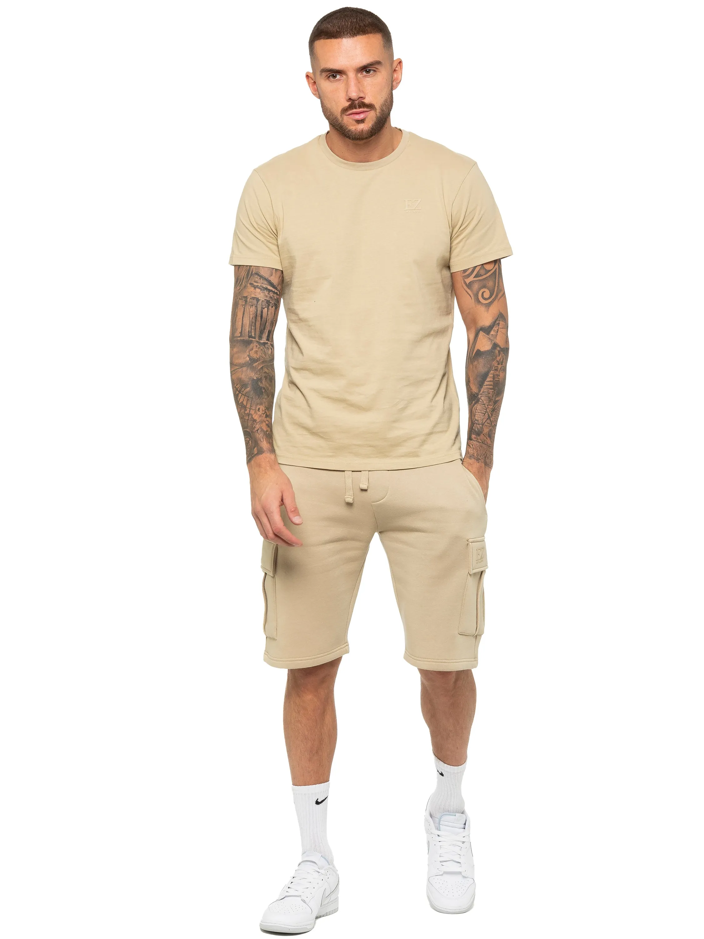 Enzo | Mens T-Shirt Tracksuit Set With Shorts