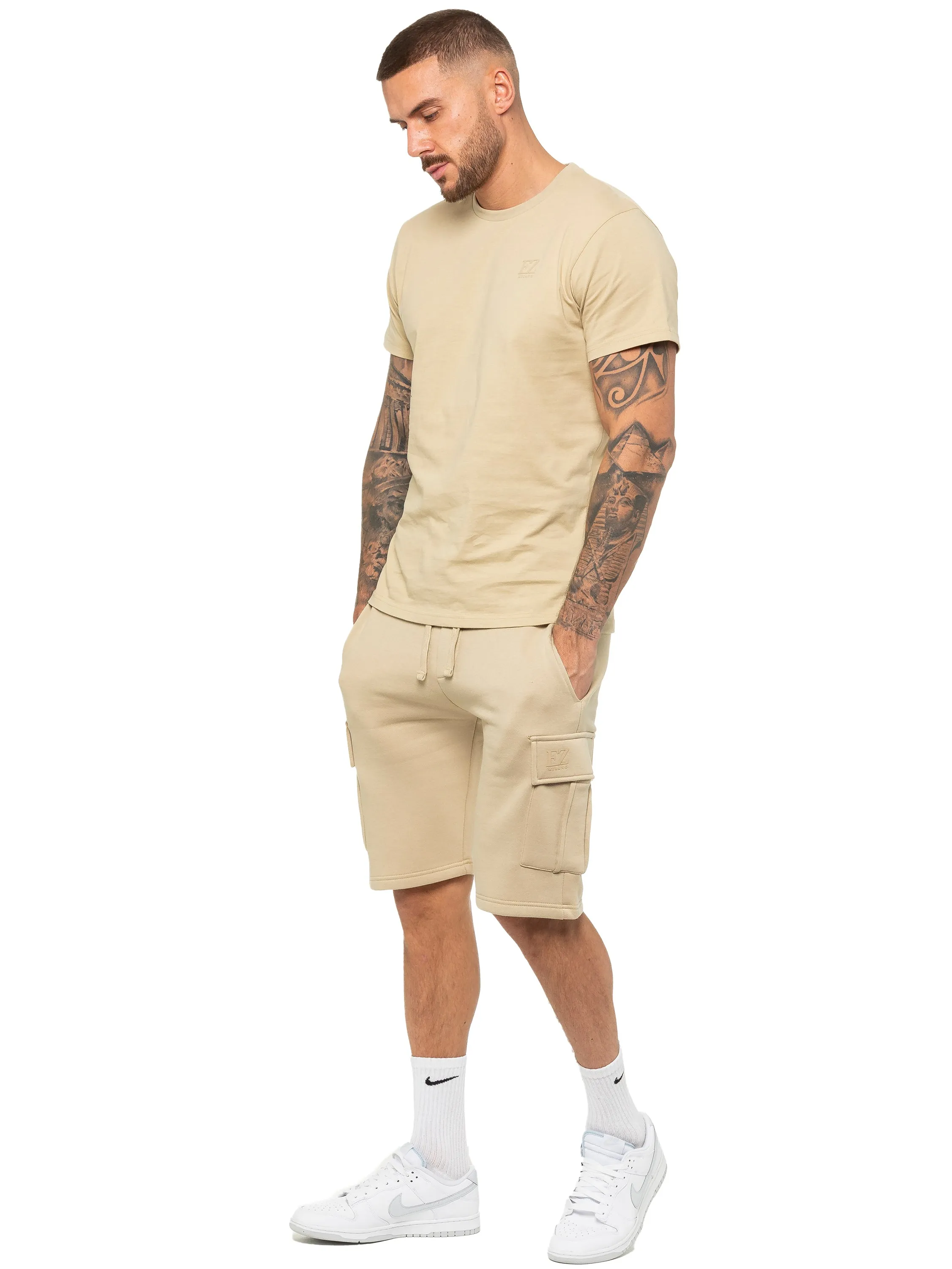 Enzo | Mens T-Shirt Tracksuit Set With Shorts