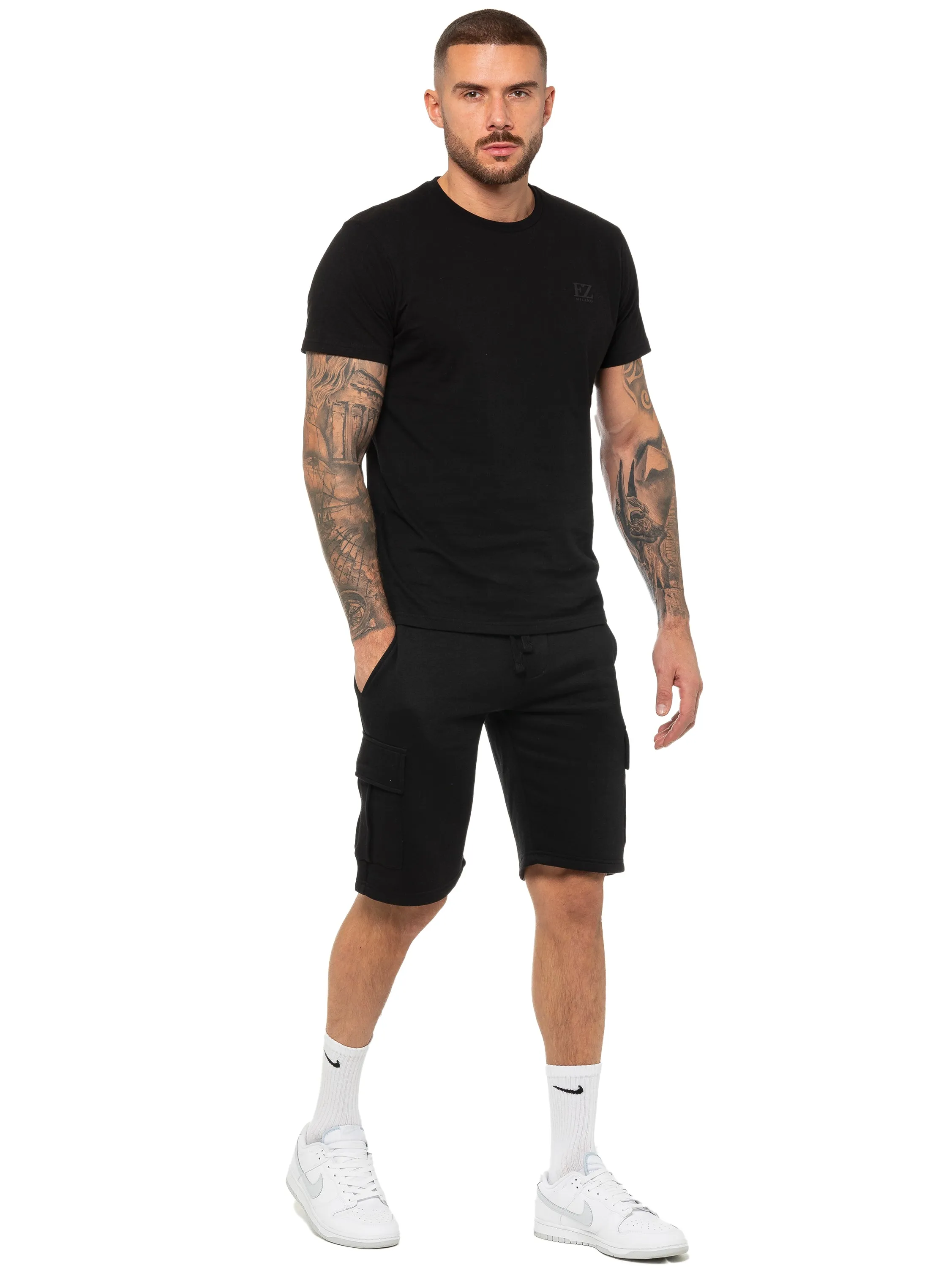 Enzo | Mens T-Shirt Tracksuit Set With Shorts