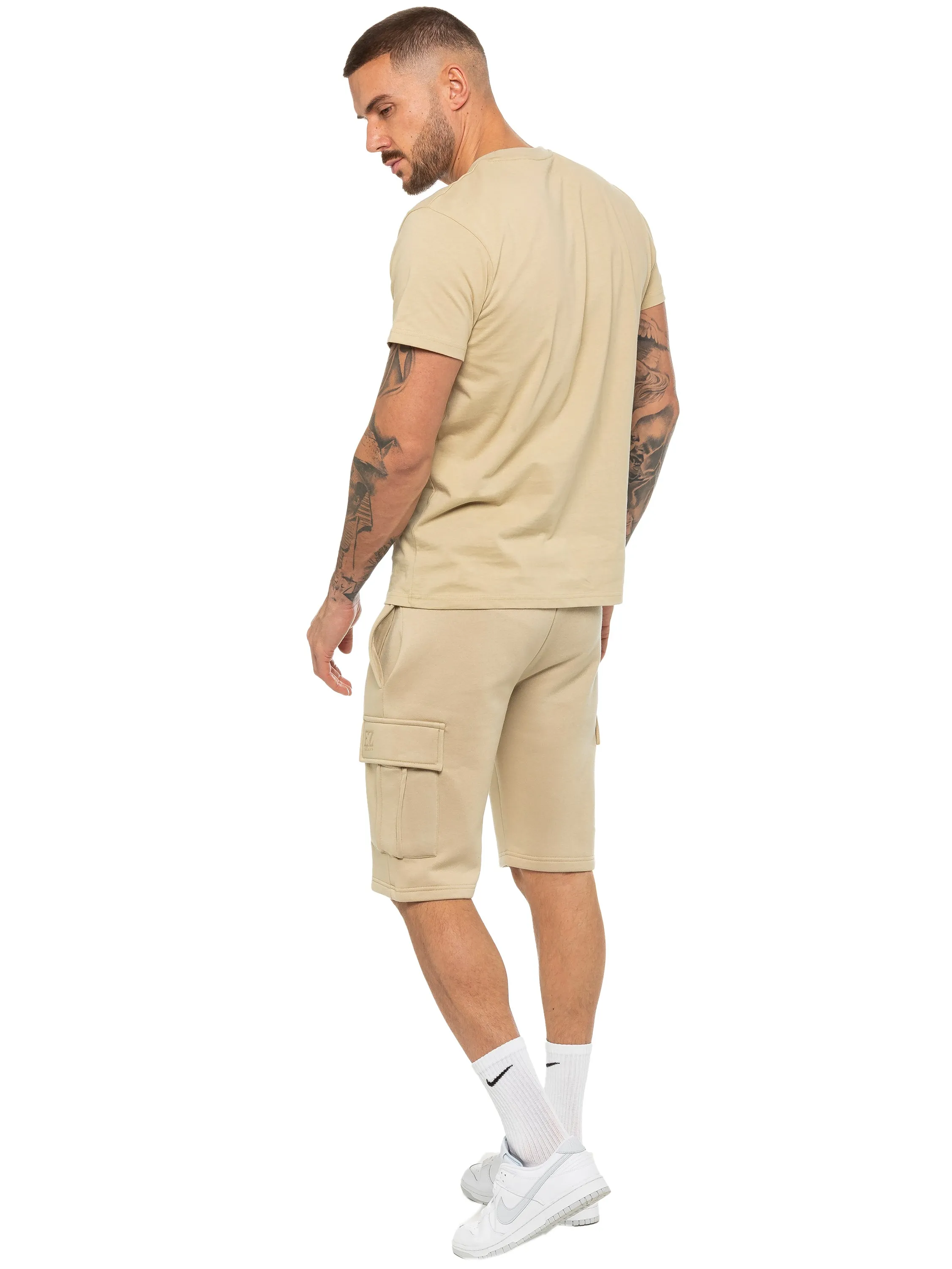 Enzo | Mens T-Shirt Tracksuit Set With Shorts