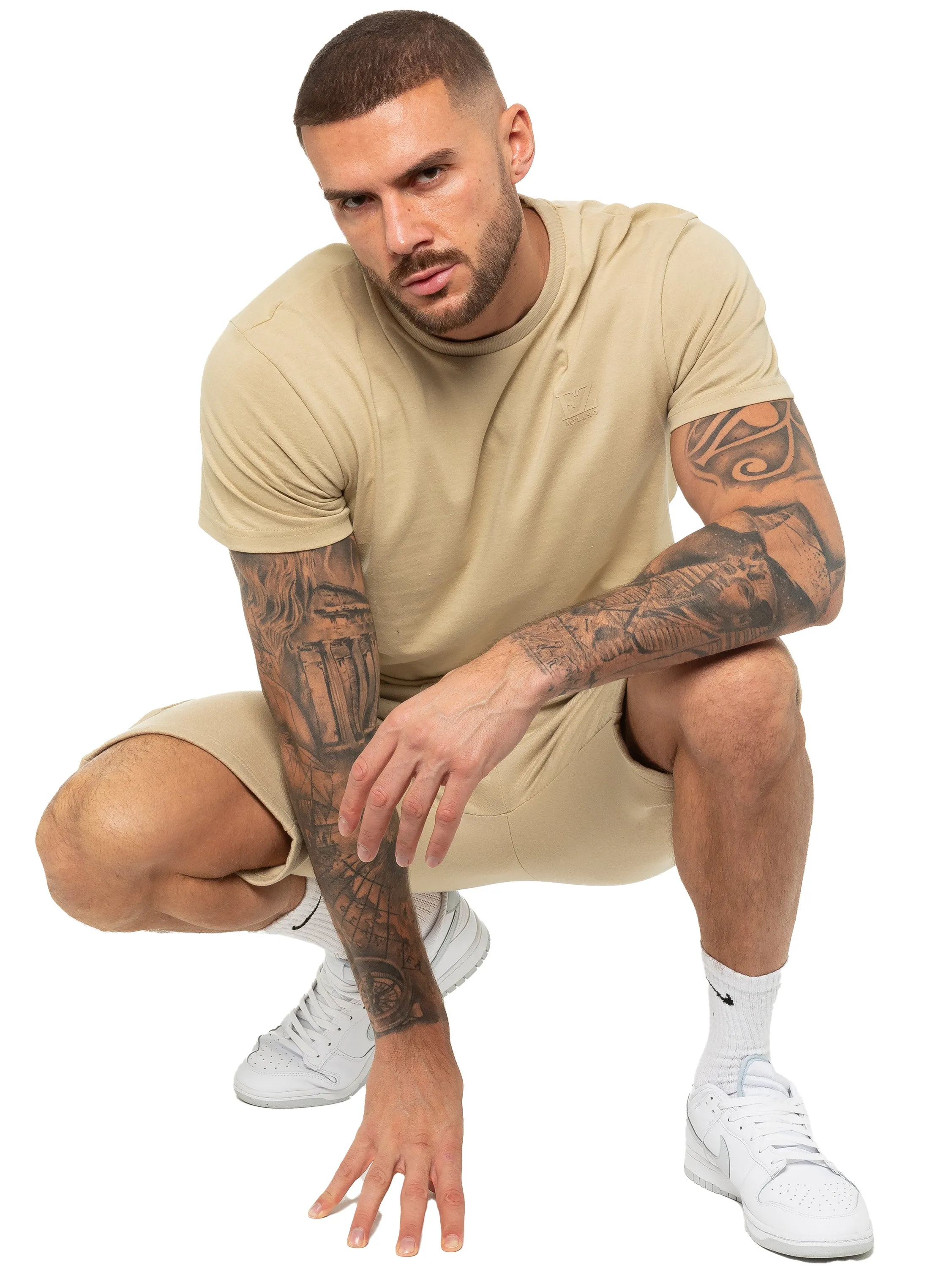 Enzo | Mens T-Shirt Tracksuit Set With Shorts