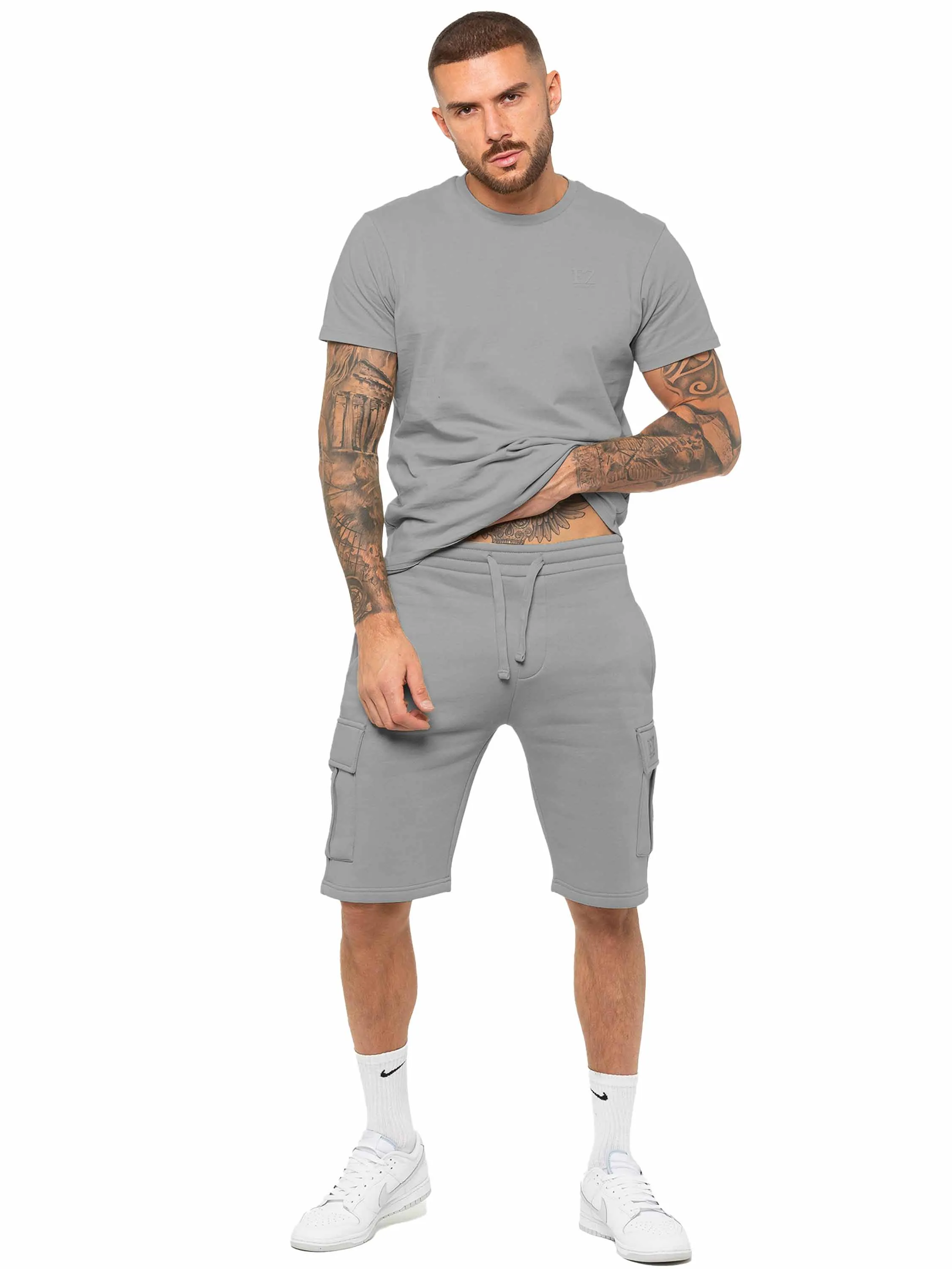 Enzo | Mens T-Shirt Tracksuit Set With Shorts