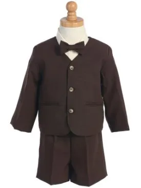 Eton and Shorts Style G740 Brown  Jacket  Shorts  Set