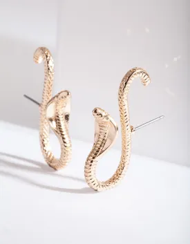 Gold Cobra Conch Earring