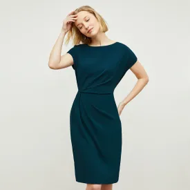 Jillian Dress - Medium Crepe :: Rainforest