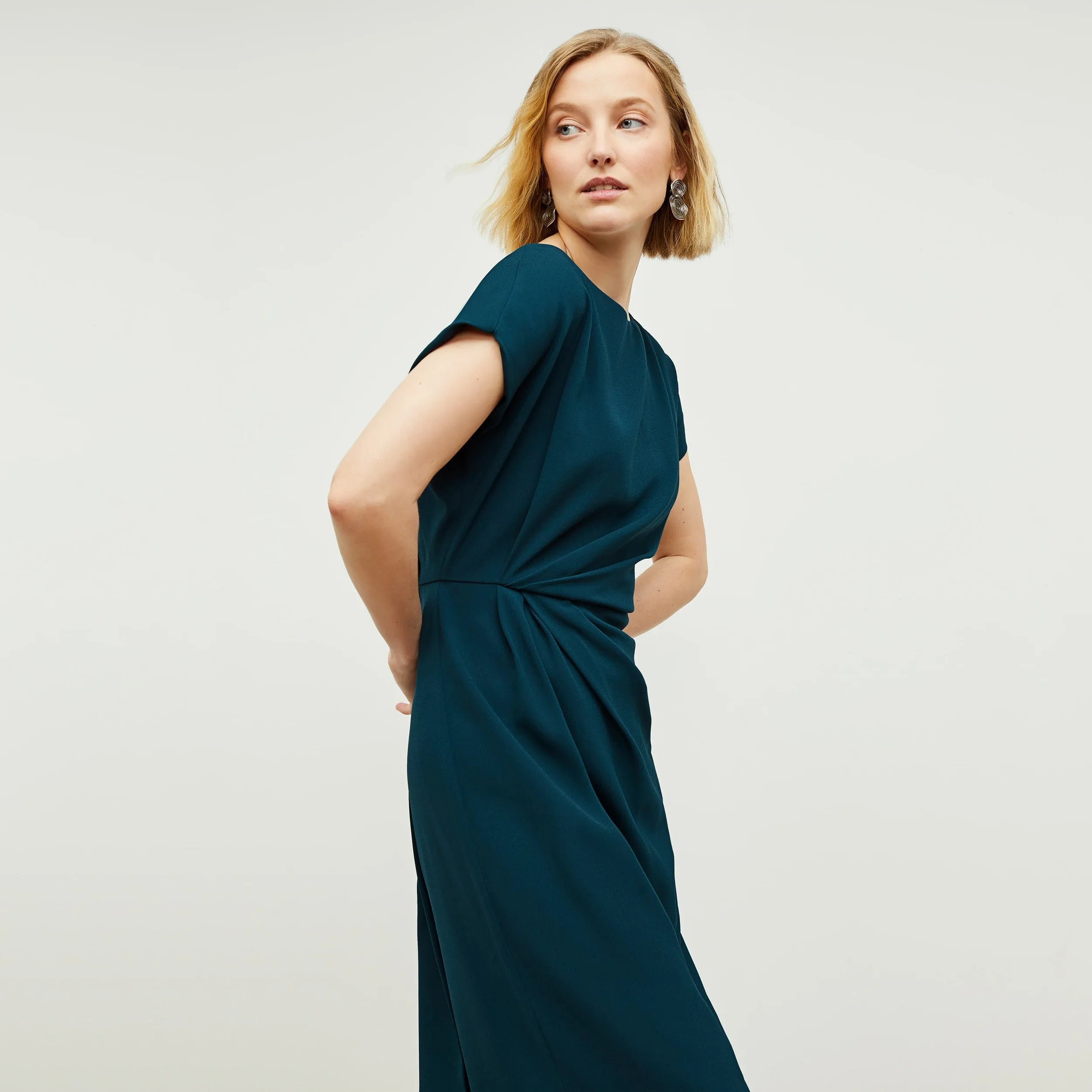 Jillian Dress - Medium Crepe :: Rainforest