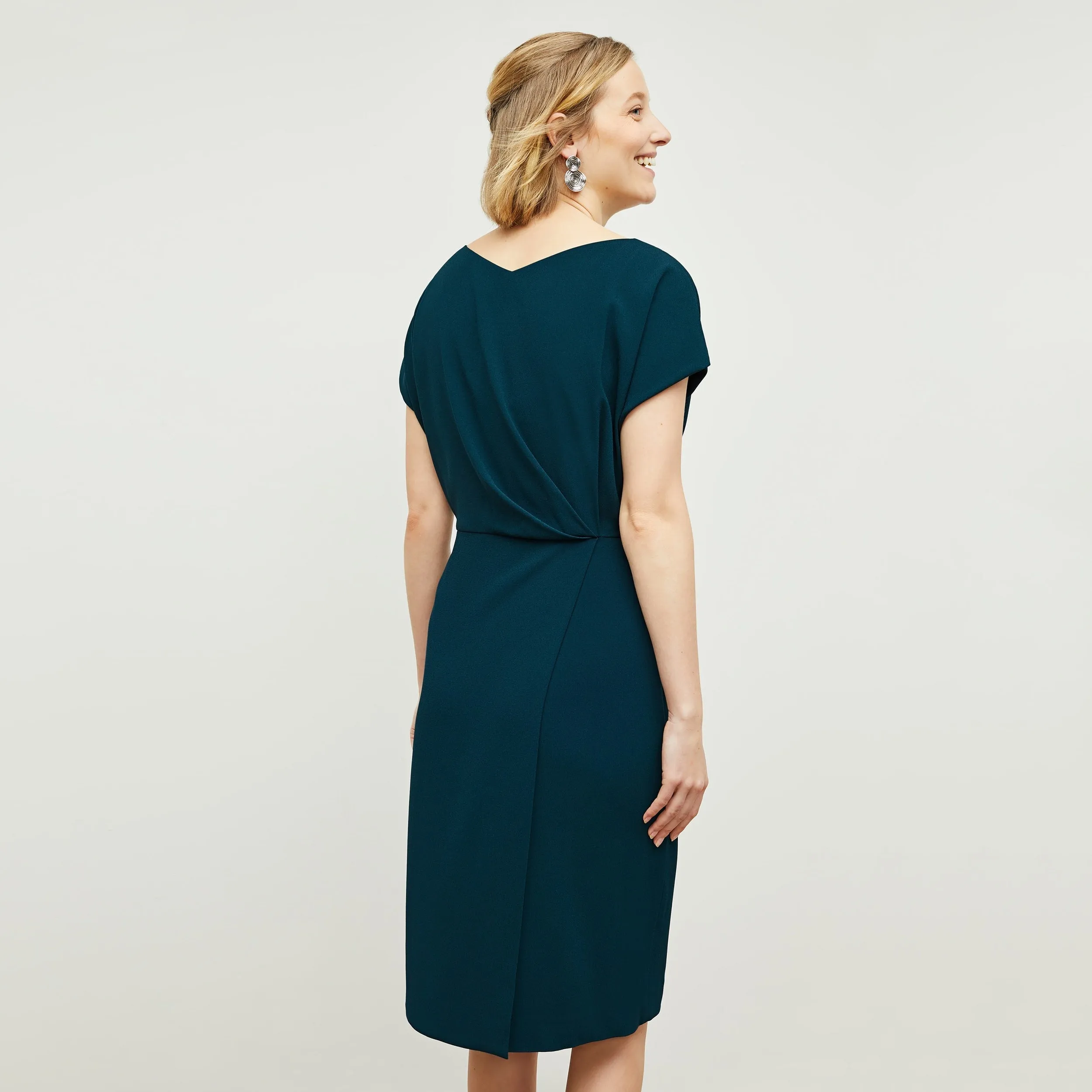 Jillian Dress - Medium Crepe :: Rainforest