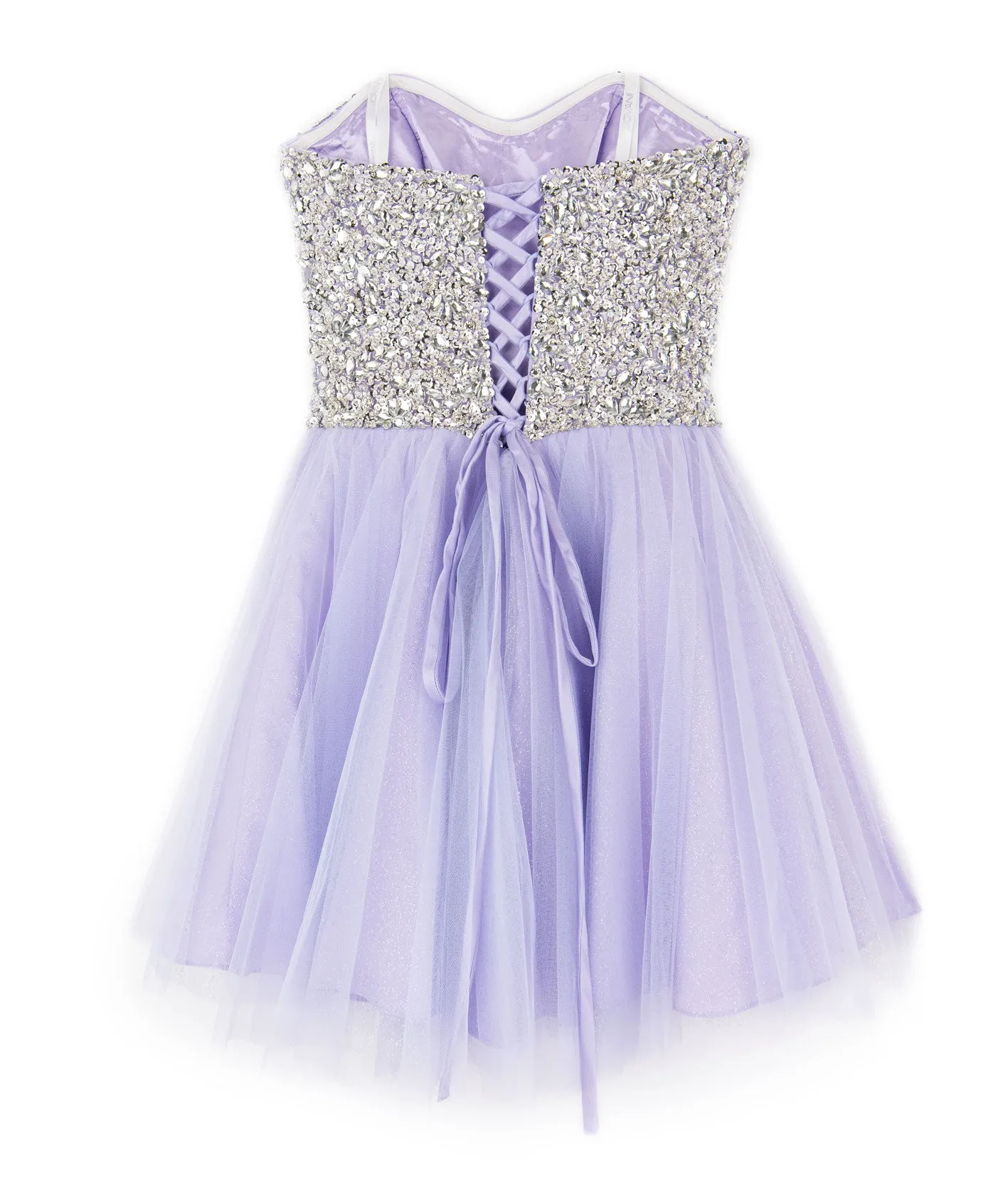 Jovani Girls Lilac Talia Crystal Tulle Dress