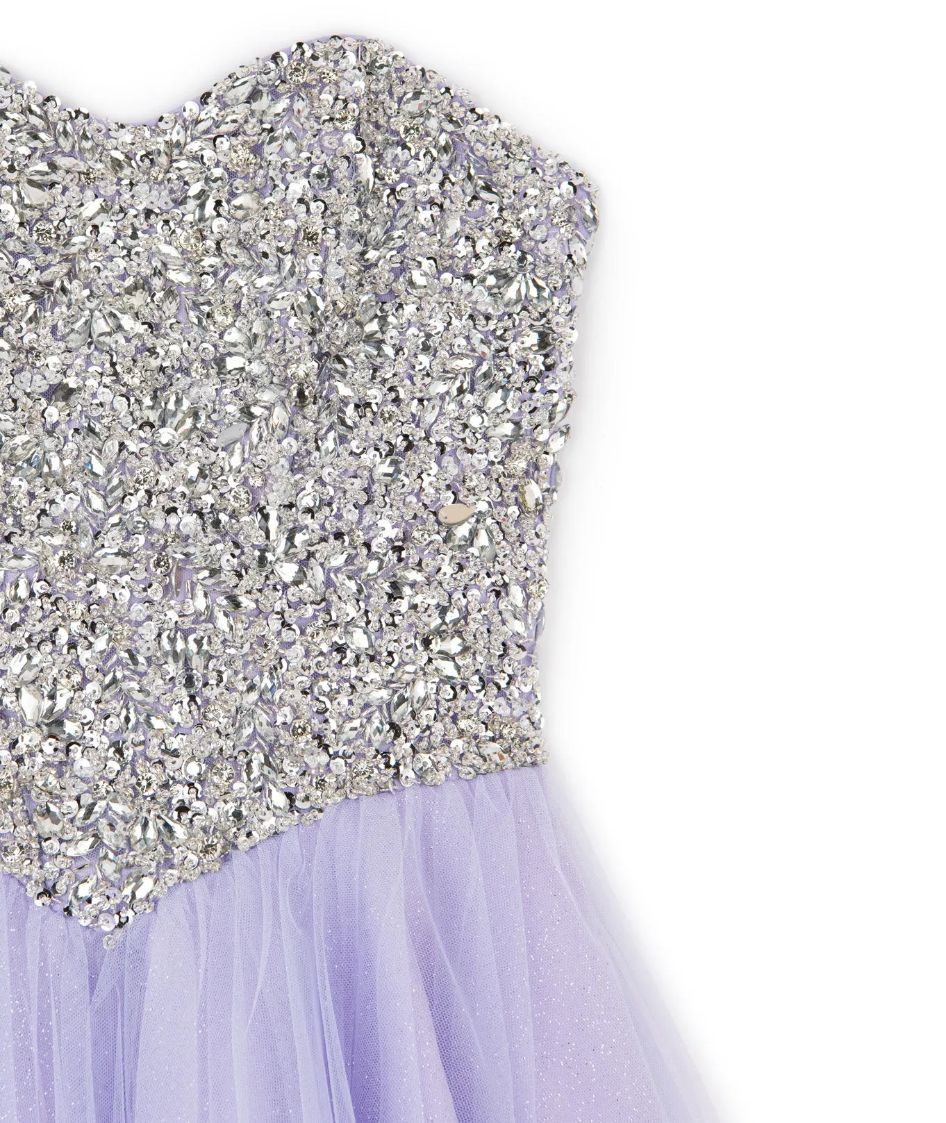 Jovani Girls Lilac Talia Crystal Tulle Dress