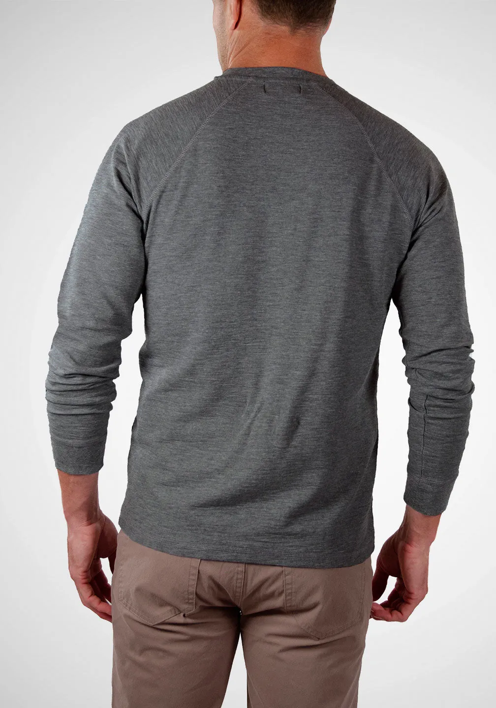 Lightweight Stretch Waffle Henley