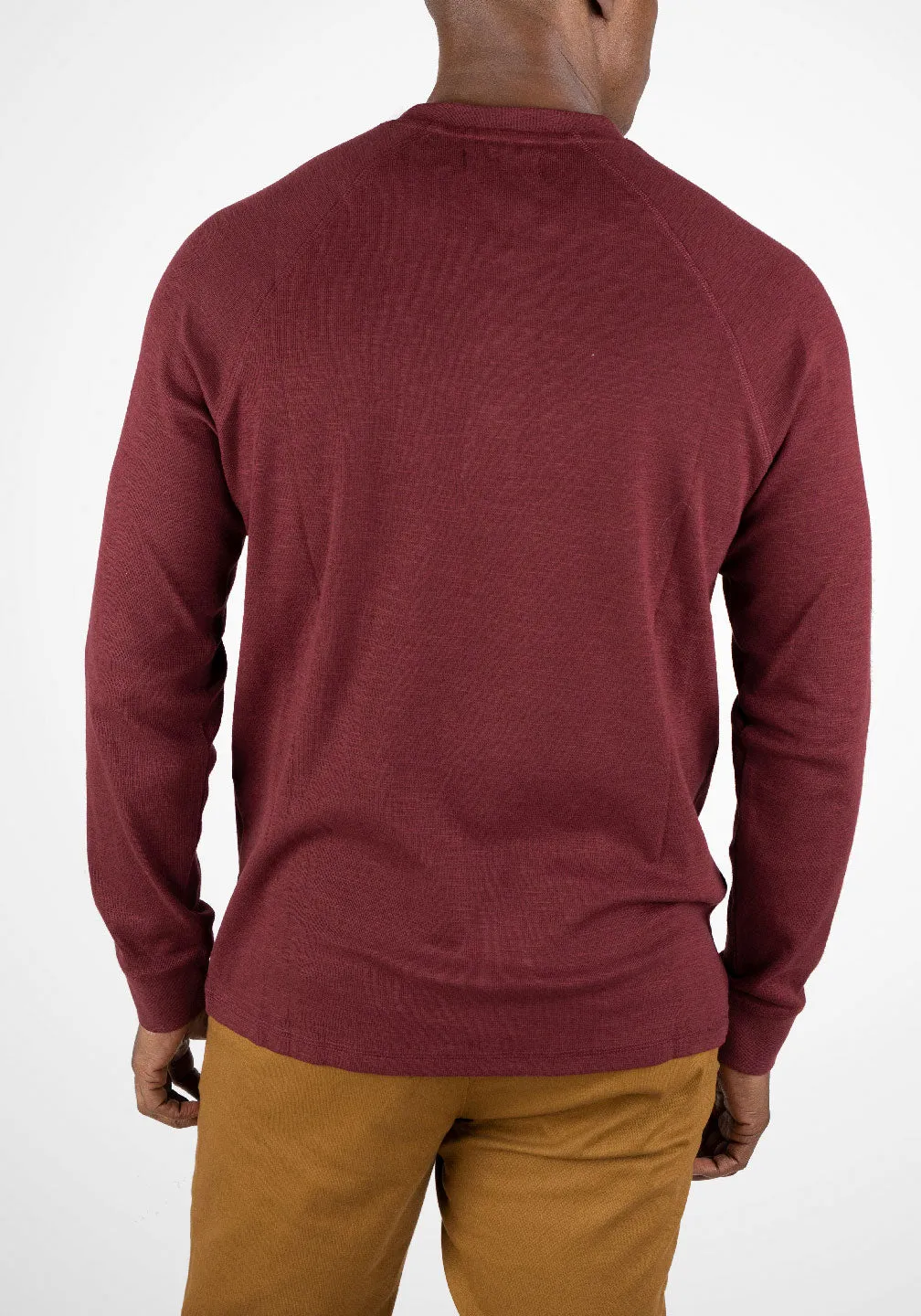 Lightweight Stretch Waffle Henley