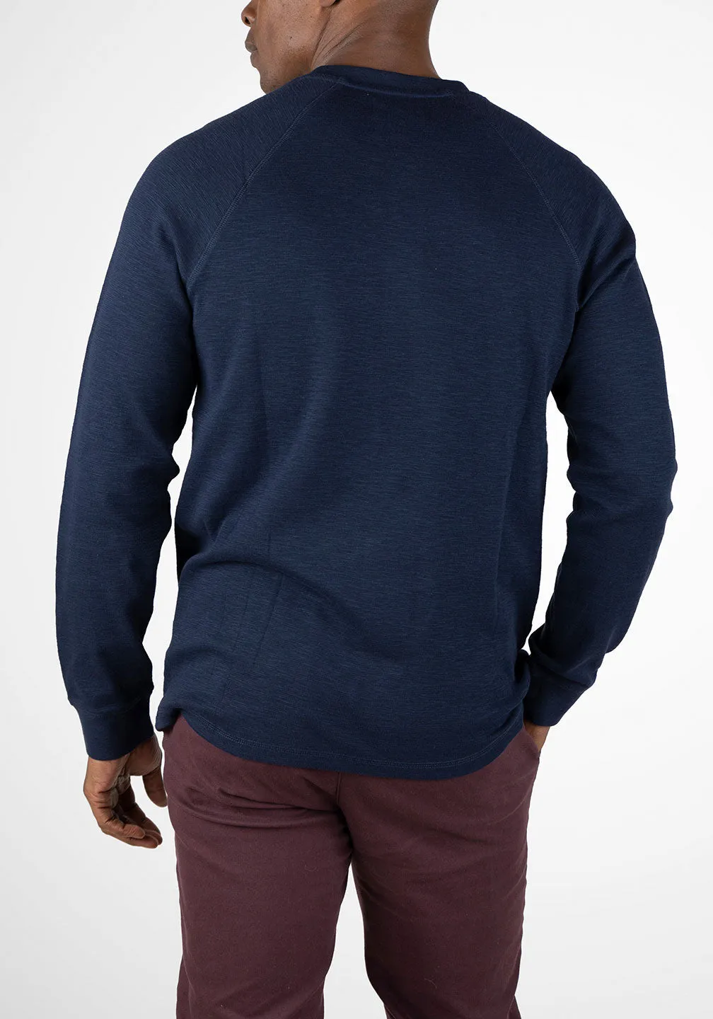 Lightweight Stretch Waffle Henley