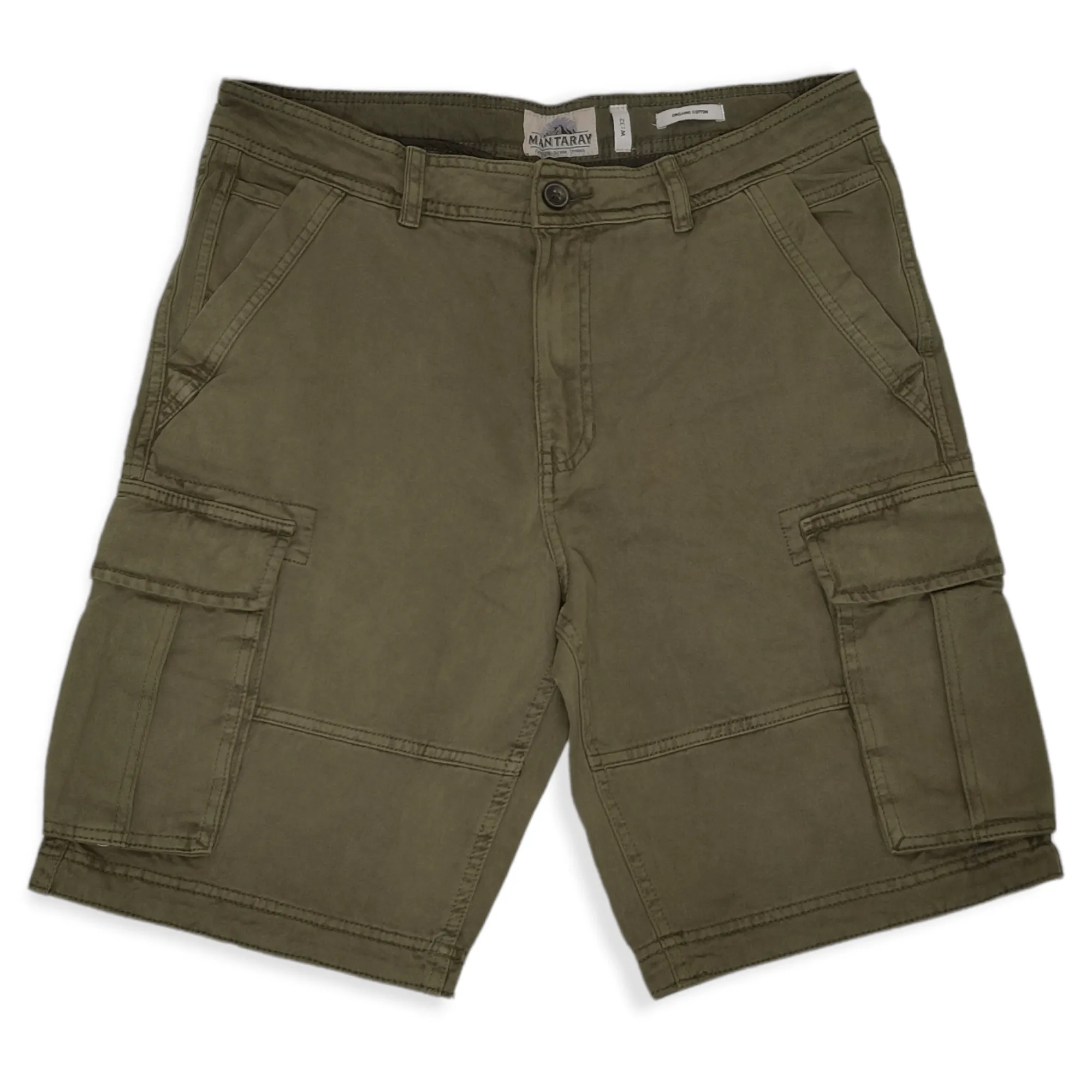 Men Cargo Shorts (Mantaray) - Olive Green