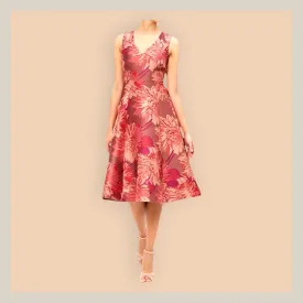 Monsoon Pink Posey Ladies Fit & Flare Jacquard Dress UK 8 US 4 EU 36