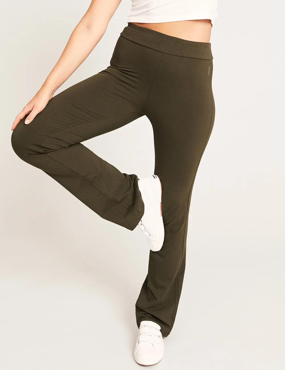 Motivate High Waist Flare Pant - Dark Olive