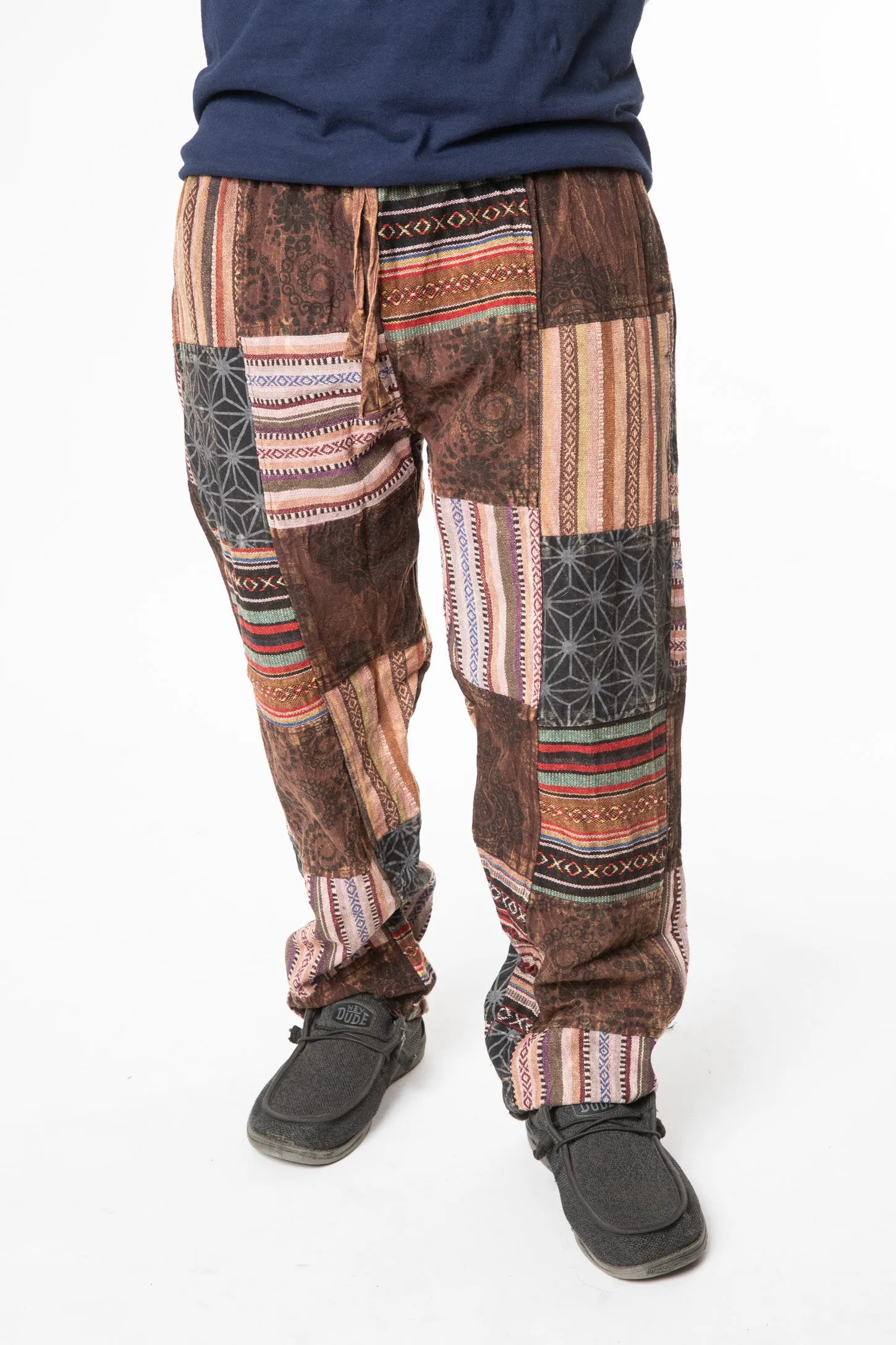 Patchwork Stone Wash Meditation Pants