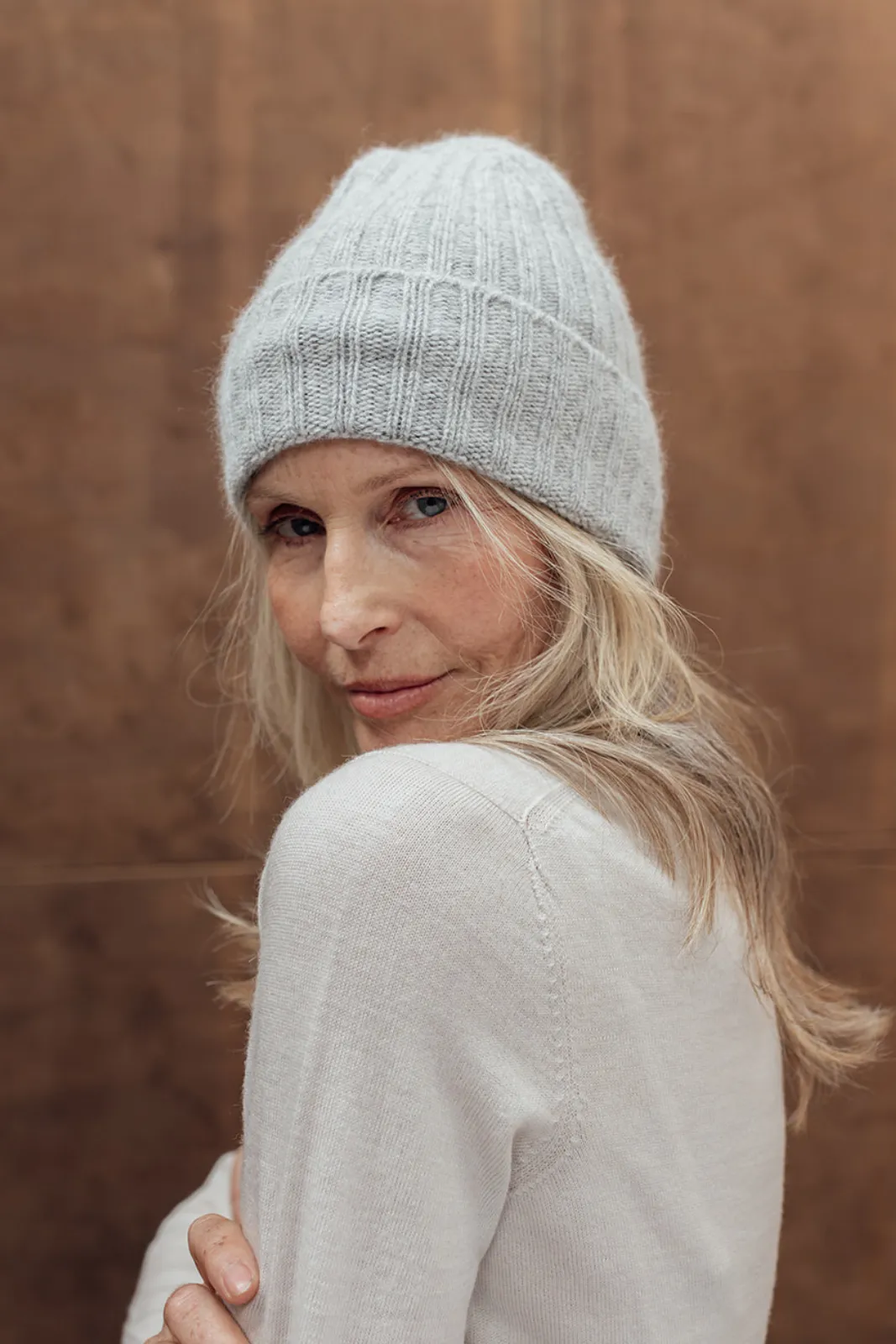 Rib Merino Beanie - Dove