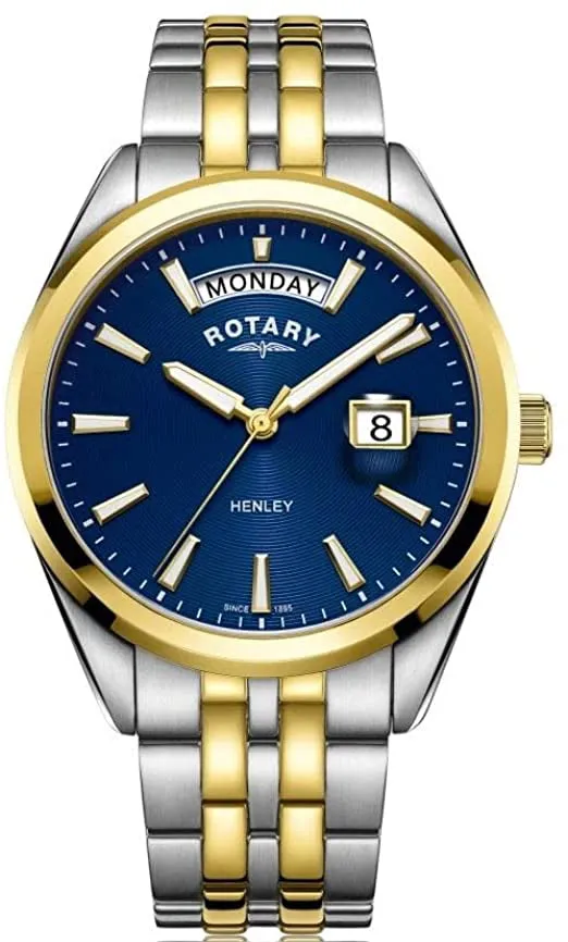 ROT Watch Henley Two Tone Gold PVD Mens