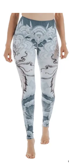 Sea Goddess Printed Yoga Leggings