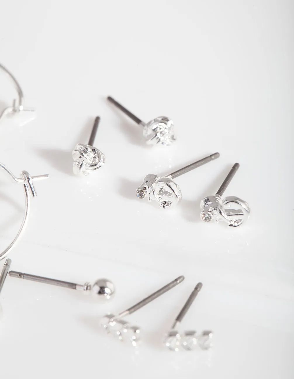 Silver Micro Anchor Earring Pack