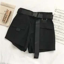 Streetwear Shorts Women Woman High Waist Wide Leg Cargo Women's Shorts