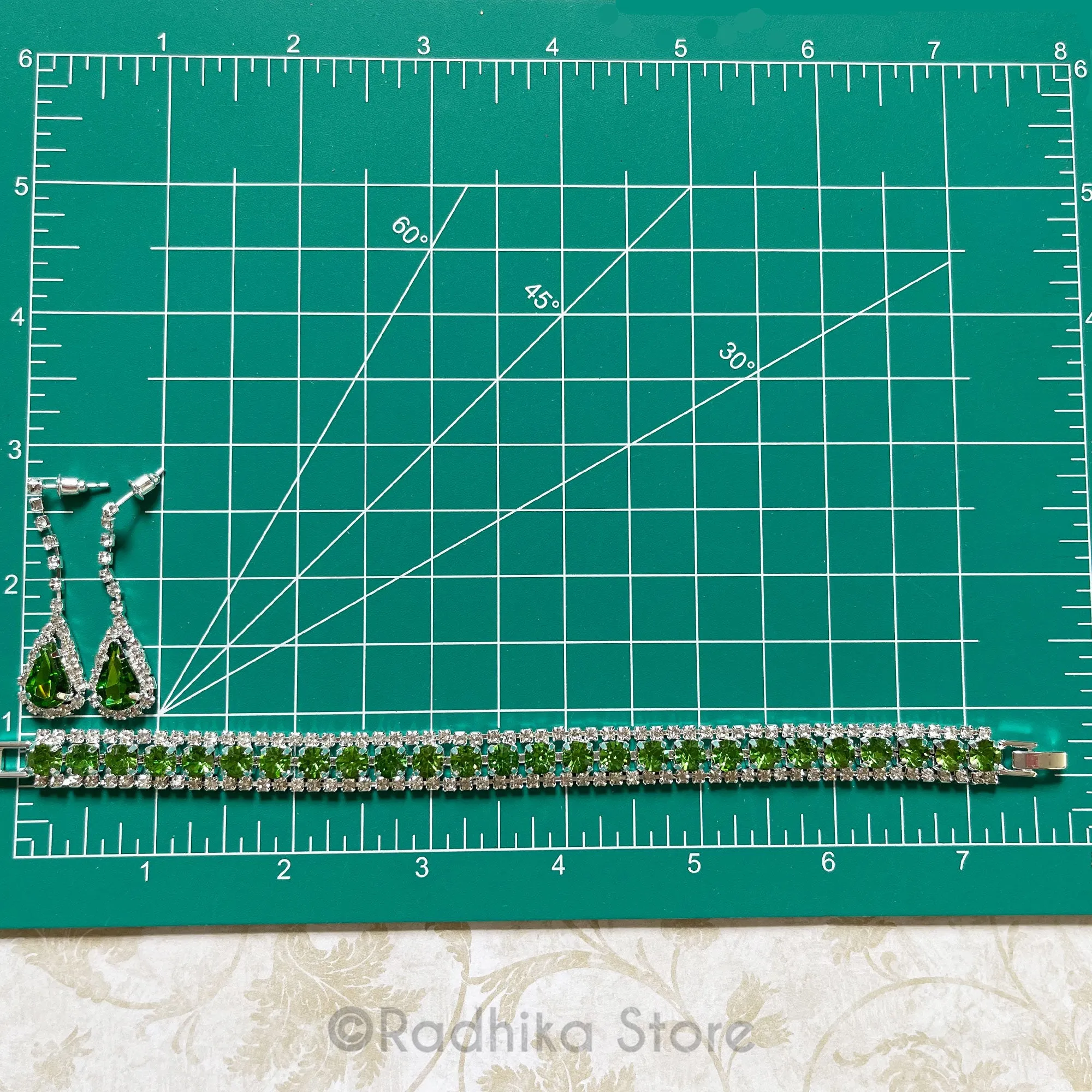 Teardrop- Deity Necklace Anklet And Earring Set