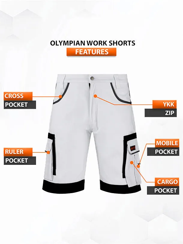 WrightFits Olympian White Painters Work Shorts - OPS