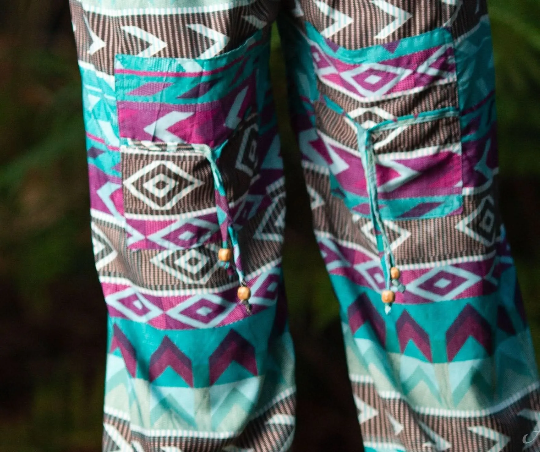 Yoga Savasana Pants - Aqua/Purple